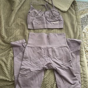 Gym shark matching set Sz M purple